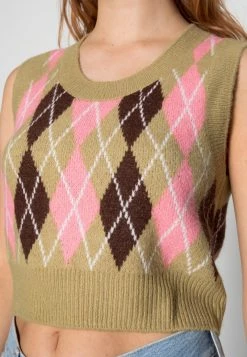 Monki Damen Strickpullover - Beige Medium Dusty Brown Lilac Argyle -Monki Verkäufe 2022 5b3af9a60ee345b5bb67e0b5a156f47b