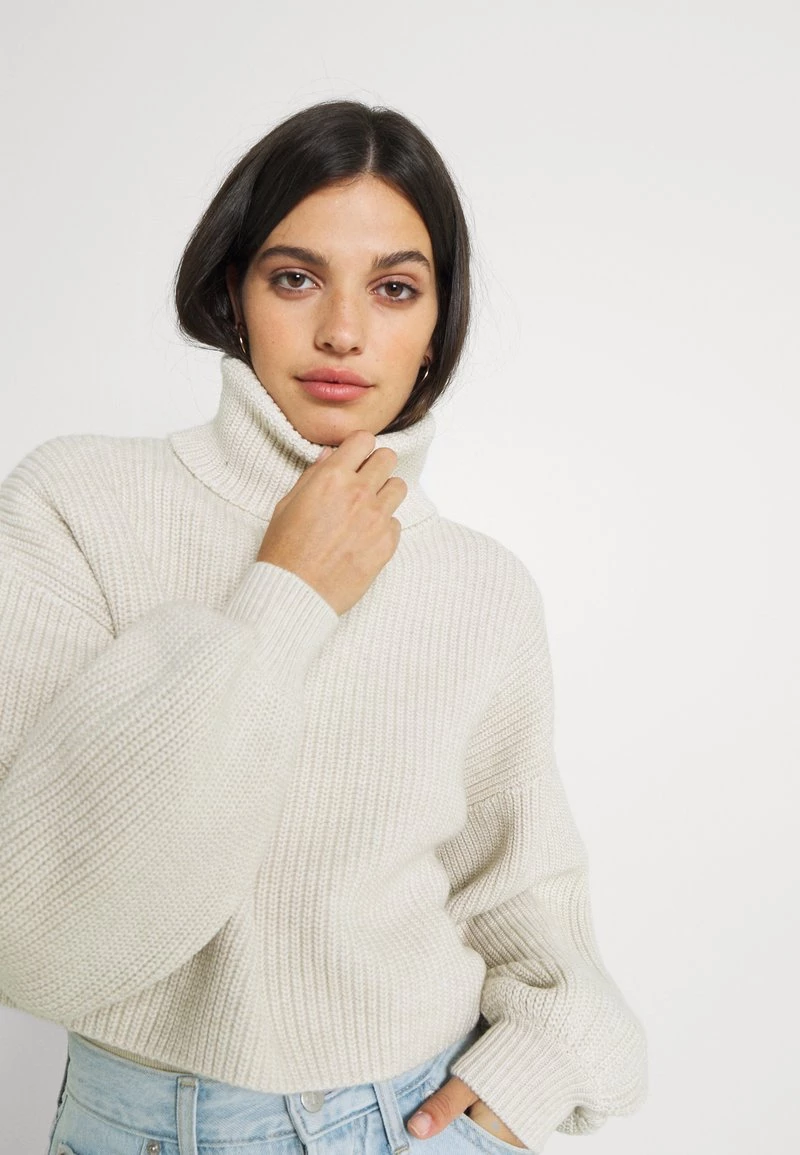 Monki Damen Strickpullover - Oat Melange 4 Monki Damen Strickpullover - Oat Melange – Bild 4