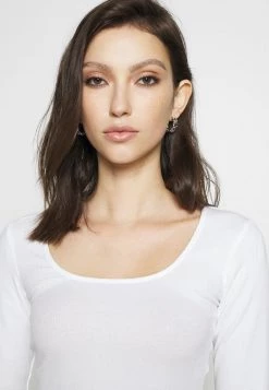 Monki Damen Langarmshirt - White Light -Monki Verkäufe 2022 5cd6335b20de4f419130179807e43c16