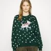 Monki Damen Sweatshirt - Green