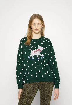Monki Damen Sweatshirt - Green