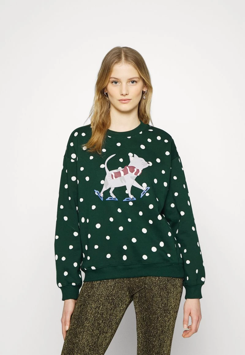Monki Damen Sweatshirt - Green 1 Monki Damen Sweatshirt - Green