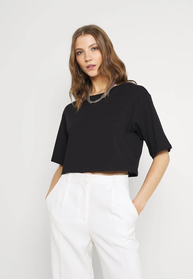 Monki Damen 2 PACK - T-Shirt Basic - Black Dark/white Light 4 Monki Damen 2 PACK - T-Shirt Basic - Black Dark/white Light – Bild 4