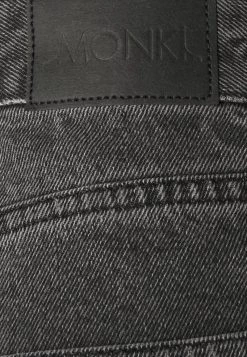 Monki Damen Jeans Straight Leg - Black Dark -Monki Verkäufe 2022 5eb28e7af12340dbae216572daacb7a2