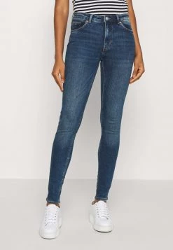 Monki Damen Jeans Skinny Fit - Blue/medium-dusty
