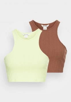 Monki 2 PACK - Top - Brown/medium Dusty | Damen -Monki Verkäufe 2022 605e1f65790241ebad25af264bb05fb8