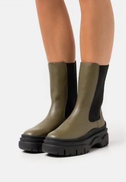 Monki STINA BOOT VEGAN - Plateaustiefel - Green Dark Oliv | Damen