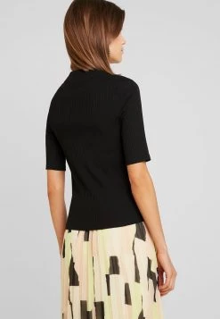 Monki Damen T-Shirt Basic - Black Dark Solid -Monki Verkäufe 2022 63190443a4d64304a5b8330c81a45a37