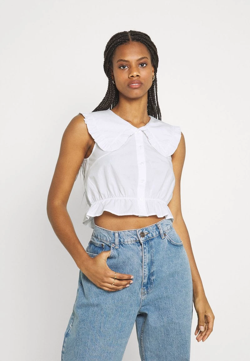 Monki Damen Bluse - White Light 1 Monki Damen Bluse - White Light
