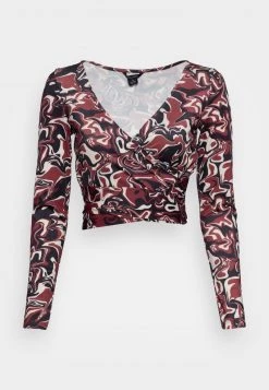 Monki Damen Langarmshirt - Beige/brown Swirl -Monki Verkäufe 2022 650d0d4e8b174997bf80f73342ebf922