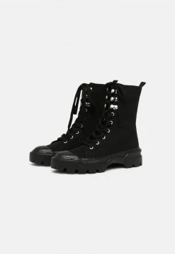 Monki Damen Schnürstiefelette - Black Dark -Monki Verkäufe 2022 65985c1ac0ac410aa57ad4d9e9fa0479