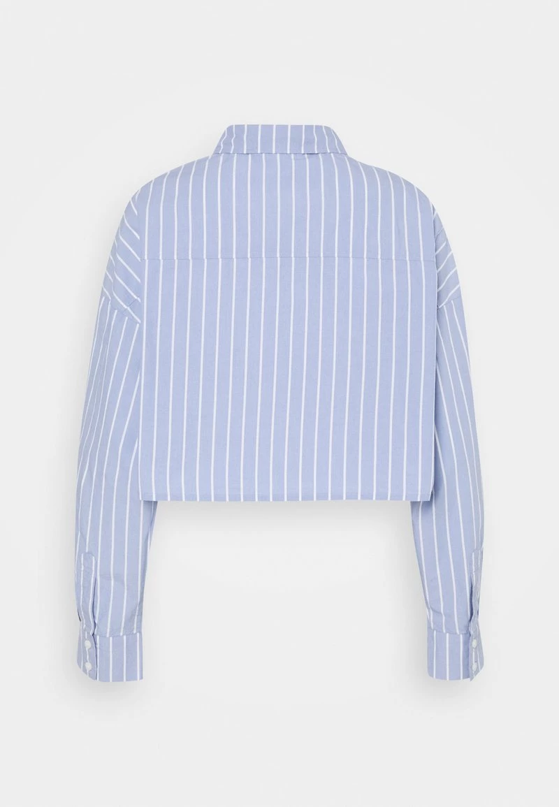 Monki Damen Bluse - Blue Dusty Light Stripe 7 Monki Damen Bluse - Blue Dusty Light Stripe – Bild 7