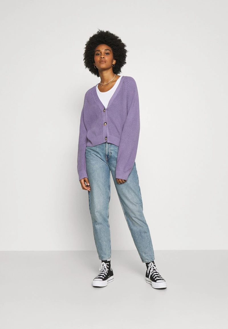 Monki Strickjacke - Lilac Purple Medium | Damen 2 Monki Strickjacke - Lilac Purple Medium | Damen – Bild 2