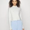 Monki Damen Strickpullover - White Light Off-white