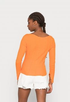 Monki Damen Langarmshirt - Orange -Monki Verkäufe 2022 69a114956ba94e4286670ab62c0d2f87