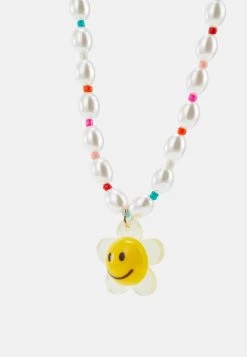Monki Damen SMILLA NECKLACE - Halskette - White -Monki Verkäufe 2022 69b9746f81c84883969d9f8a759ad55a
