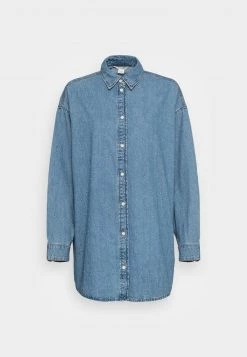 Monki Bluse - Blue Dusty Light Embroidery | Damen -Monki Verkäufe 2022 69c507a53f574c09955af055ea49d156