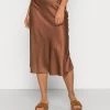 Monki A-Linien-Rock - Brown Medium Dusty | Damen