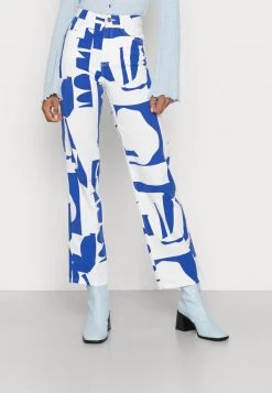 Monki Damen Jeans Straight Leg - Blueblocks