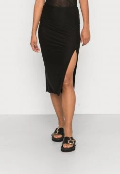 Monki Damen Bleistiftrock - Black Dark