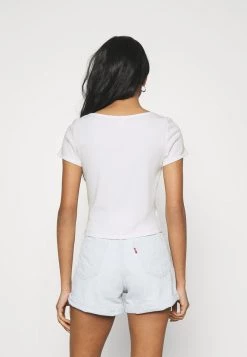 Monki Damen QUINNY TOP 2 PACK - T-Shirt Print - Yellow Medium Dusty/white -Monki Verkäufe 2022 6cba418454914768a7854f629234d2c2