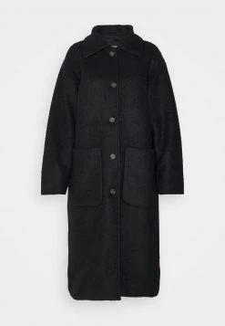 Monki Damen Klassischer Mantel - Black -Monki Verkäufe 2022 6d7e87ed6b5a4937a18338c6aeb92afa