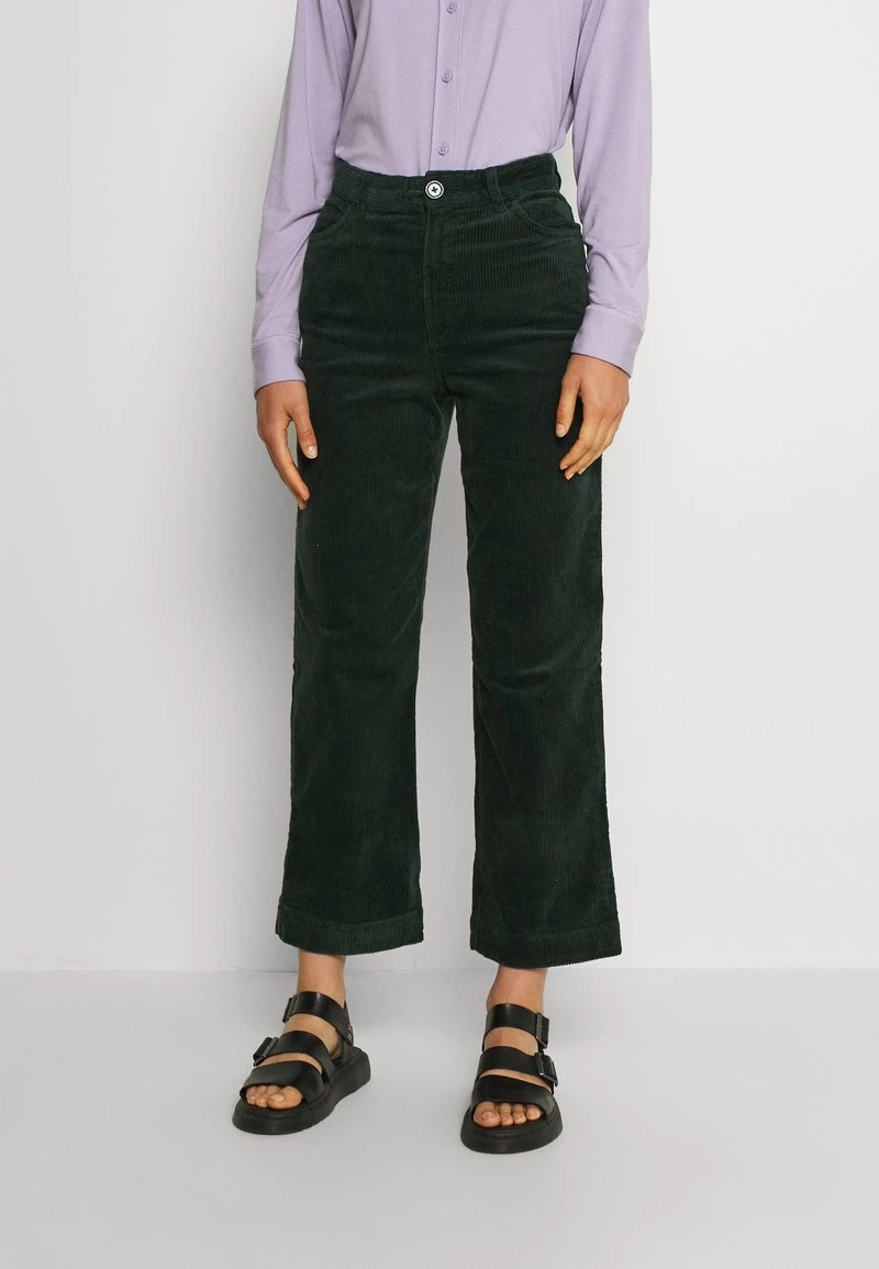 Monki Damen Stoffhose - Green Dark 1 Monki Damen Stoffhose - Green Dark