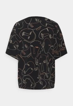 Monki Damen T-Shirt Print - Black -Monki Verkäufe 2022 6ee88fe767094de897ca9e1a14d8a379
