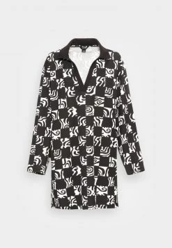 Monki Damen Jerseykleid - Black/white -Monki Verkäufe 2022 70e5d83f52c1476eb092a8d349624159