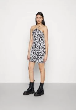 Monki Damen Jerseykleid - White Dusty Light