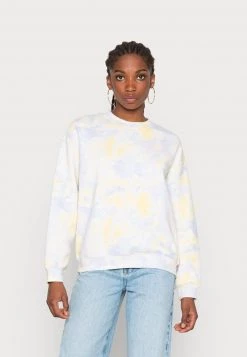 Monki Damen Sweatshirt - Pink Dusty Light Pastel Tiedye