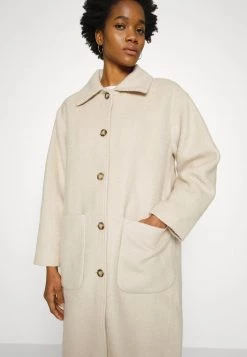 Monki Damen Klassischer Mantel - Beige -Monki Verkäufe 2022 73d4a7de460f49c7866d8d32b9ff5d42