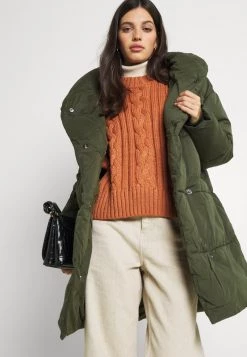 Monki Damen Wintermantel - Green Dark Unique -Monki Verkäufe 2022 74580e6211ec4fc48de49d343057c35c