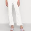 Monki Damen Jeans Bootcut - White Light