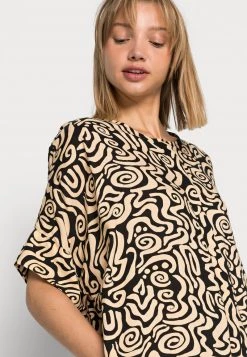 Monki Damen Blusenkleid - Black Dark -Monki Verkäufe 2022 77cea43a28e3459c9226cc666e3f2bc0