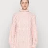 Monki Damen Strickpullover - Light Pink