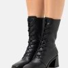 Monki ELMA BOOT VEGAN - Schnürstiefel - Black Dark | Damen