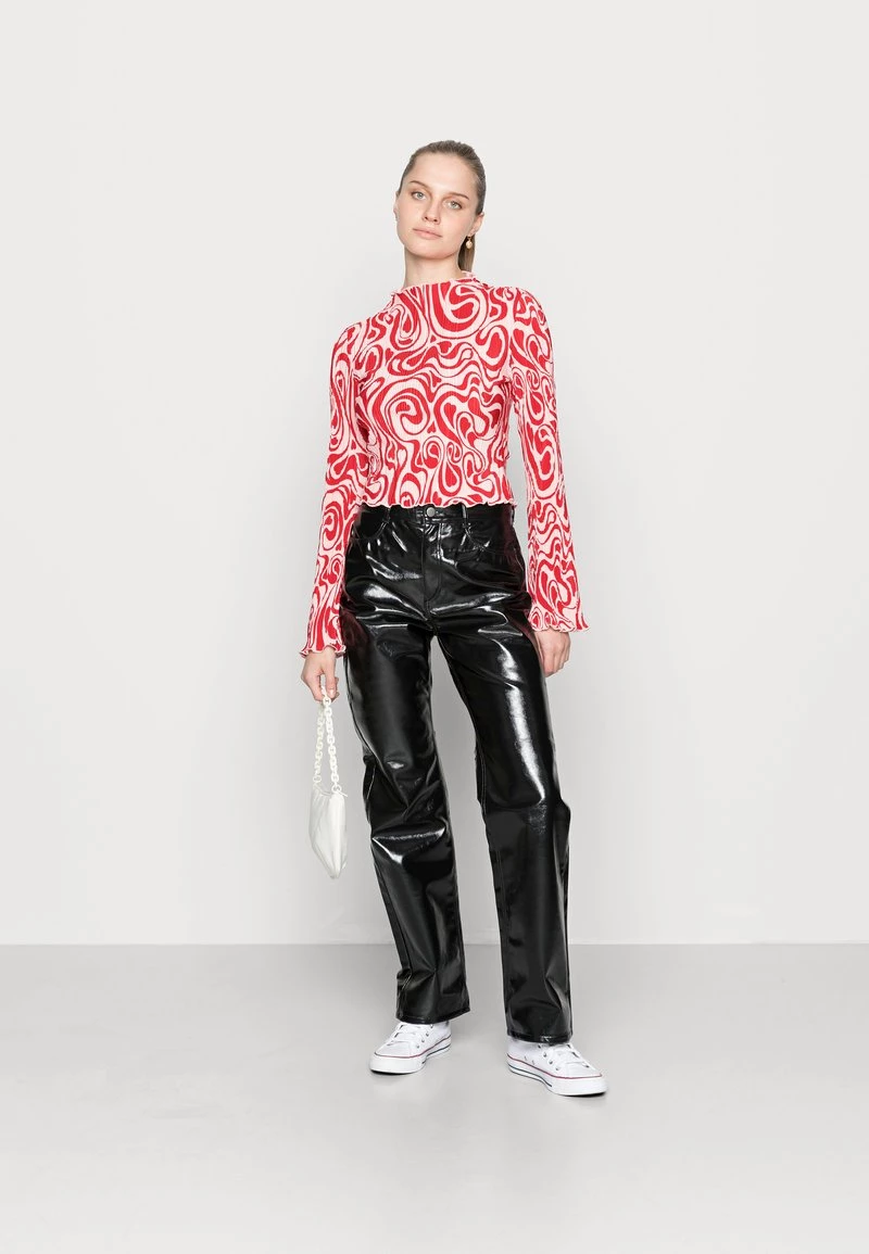 Monki Damen Langarmshirt - Pink 2 Monki Damen Langarmshirt - Pink – Bild 2