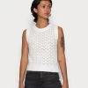 Monki Damen Strickpullover - White Light