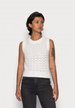 Monki Damen Strickpullover - White Light