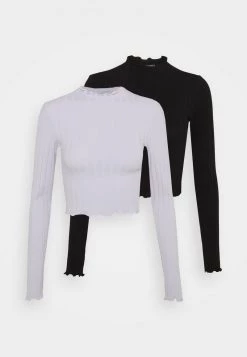 Monki Damen Langarmshirt - Purple/black -Monki Verkäufe 2022 7d583a6be9a14cbb8cf89dbf21b3bce9