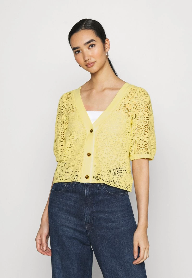 Monki Damen Strickjacke - Yellow 1 Monki Damen Strickjacke - Yellow