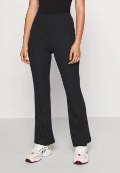 Monki Damen Stoffhose - Black Dark