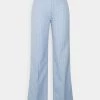 Monki Damen Stoffhose - Light Blue