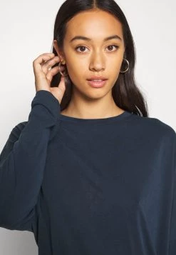 Monki Damen Langarmshirt - Navy Blue -Monki Verkäufe 2022 8020779ec02941dba3240382116d7702