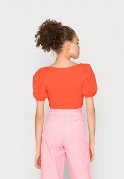 Monki Damen T-Shirt Basic - Orange Bright -Monki Verkäufe 2022 804bb83e4f104793965a033bb4fb13cf