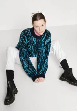 Monki Damen Strickpullover - Partywood Blue -Monki Verkäufe 2022 8075acfd4bb7453ea4f64c9c0435efed