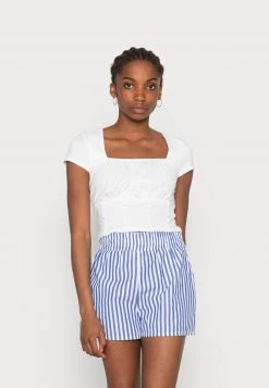 Monki T-Shirt Basic - White | Damen