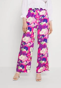 Monki Damen Stoffhose - Lilac Purple Bright