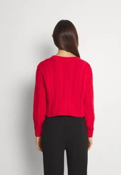 Monki Damen Strickjacke - Red Bright -Monki Verkäufe 2022 81abbbce451046ba96d5fd64a232fe4b